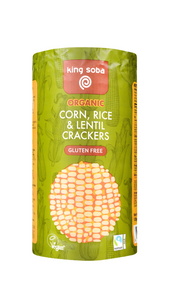 Organic Corn, Rice and Lentil Crackers